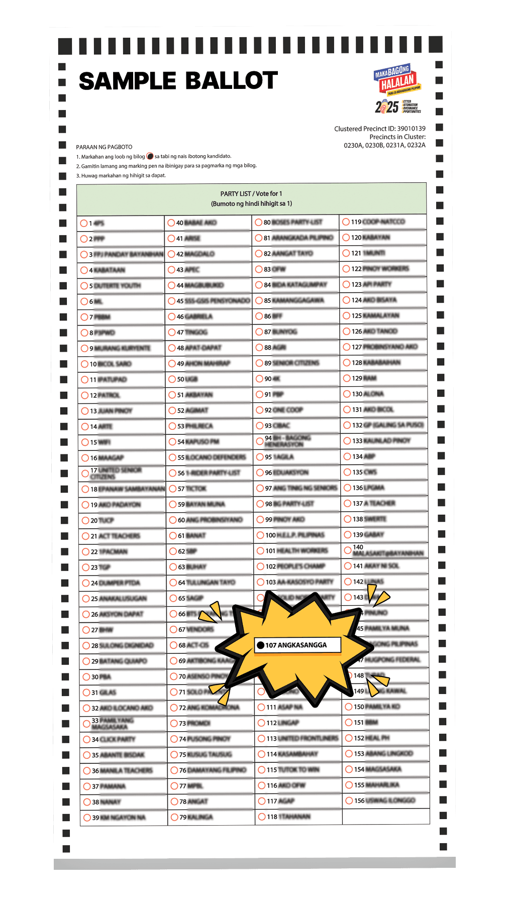 Sample Ballot